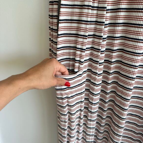 Evereve Peyton Jensen Jenny Striped Duster Cardigan S - Picture 4 of 8